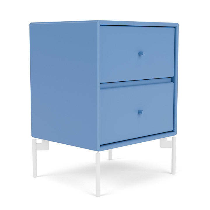 Montana Drift Drawer Module With Legs, Azure Blue/Snow White