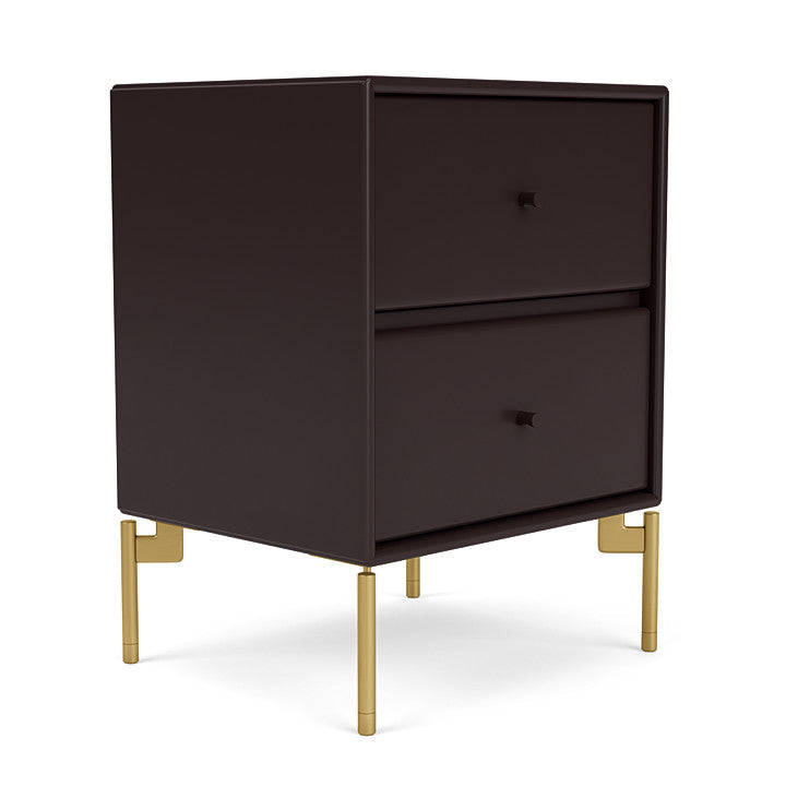 Montana Drift Drawer Module With Legs, Balsamic/Brass