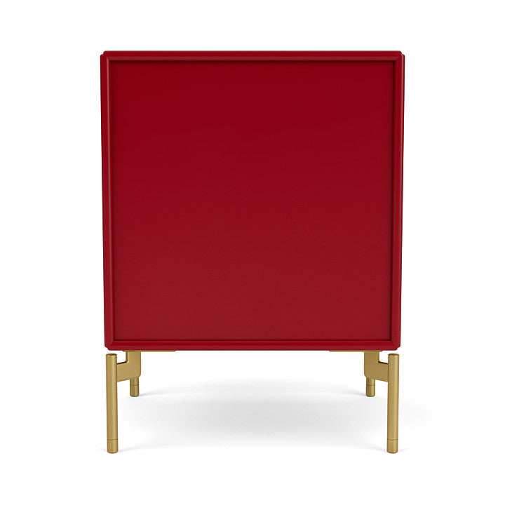 Montana Drift Drawer Module With Legs, Beetroot/Brass