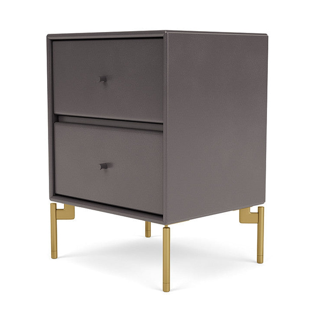 Montana Drift Drawer Module With Legs, Coffee/Brass