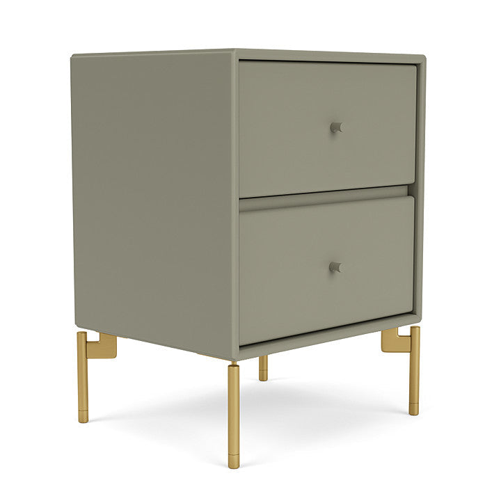 Montana Drift Drawer Module With Legs, Fennel/Brass