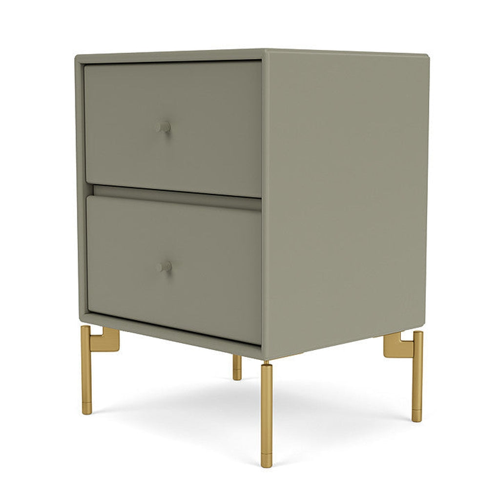 Montana Drift Drawer Module With Legs, Fennel/Brass