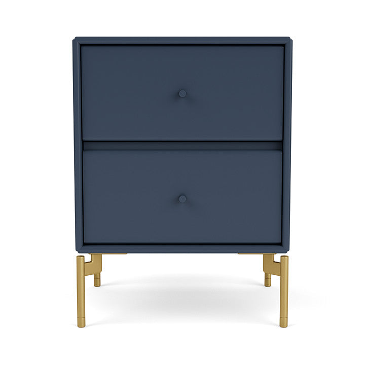 Montana Drift Drawer Module With Legs, Juniper/Brass