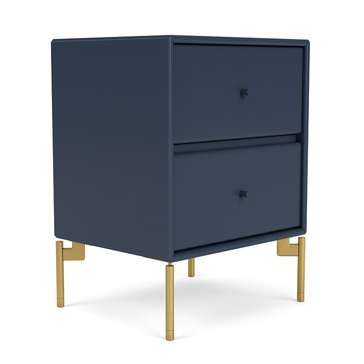 Montana Drift Drawer Module With Legs, Juniper/Brass