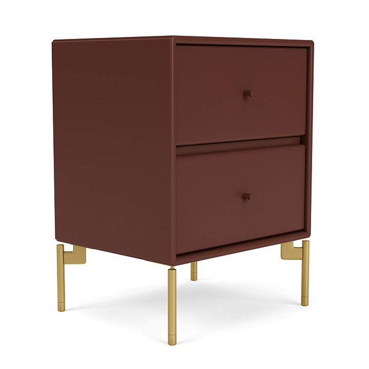 Montana Drift Drawer Module With Legs, Masala/Brass