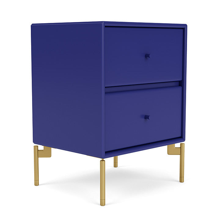 Montana Drift Drawer Module With Legs, Monarch Blue/Brass