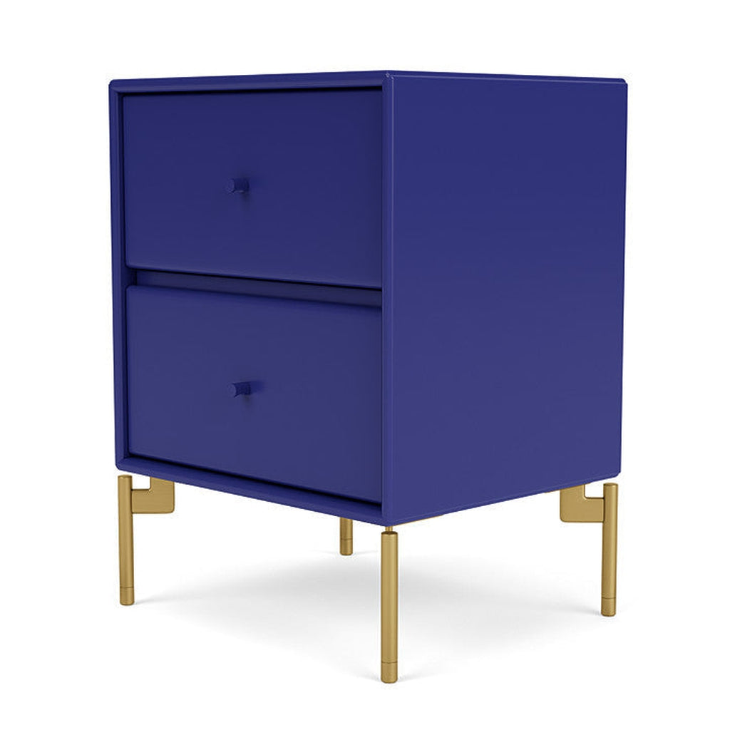 Montana Drift Drawer Module With Legs, Monarch Blue/Brass