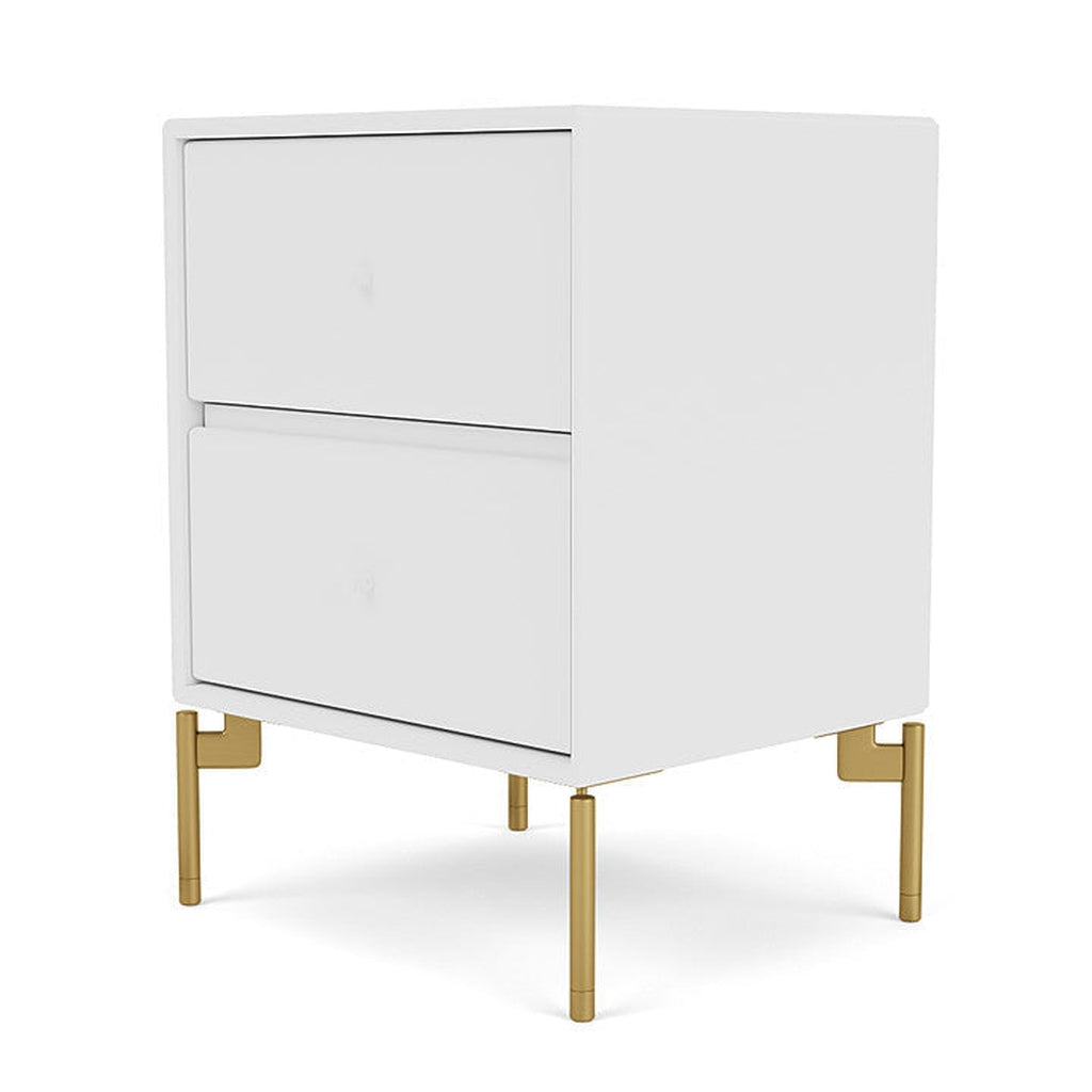 Montana Drift Drawer Module With Legs, New White/Brass