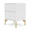 Montana Drift Drawer Module With Legs, New White/Brass