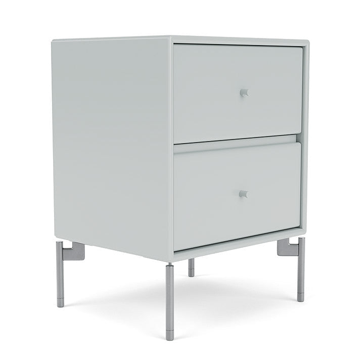 Montana Drift Drawer Module With Legs, Oyster/Matt Chrome