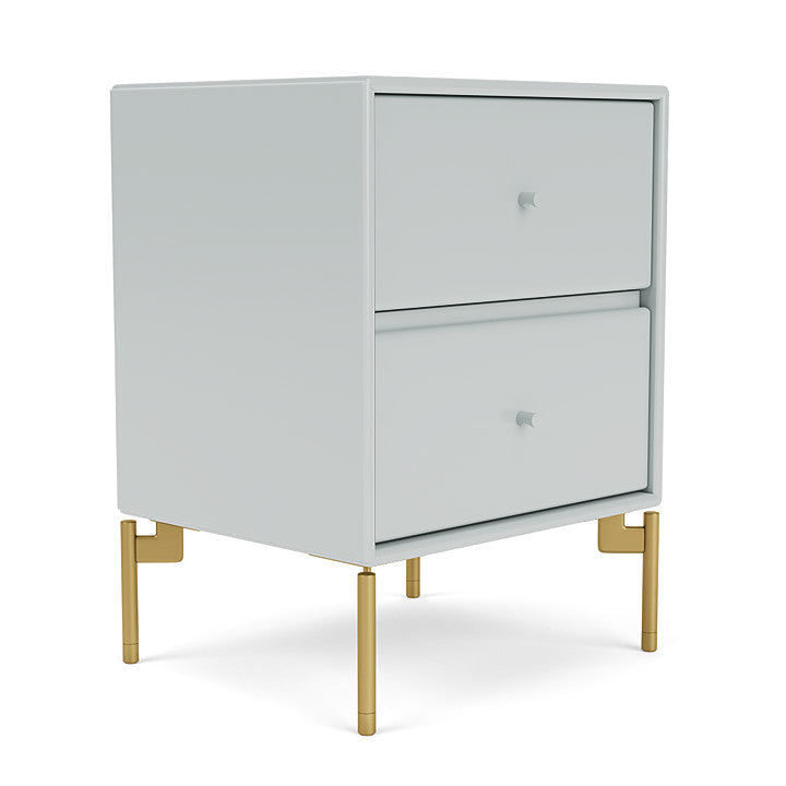 Montana Drift Drawer Module With Legs, Oyster/Brass