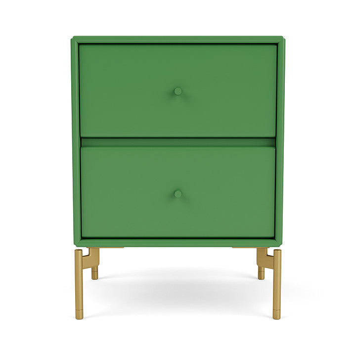 Montana Drift Drawer Module With Legs, Parsley/Brass