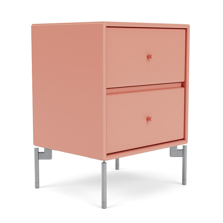 Montana Drift Drawer Module With Legs, Rhubarb/Matt Chrome