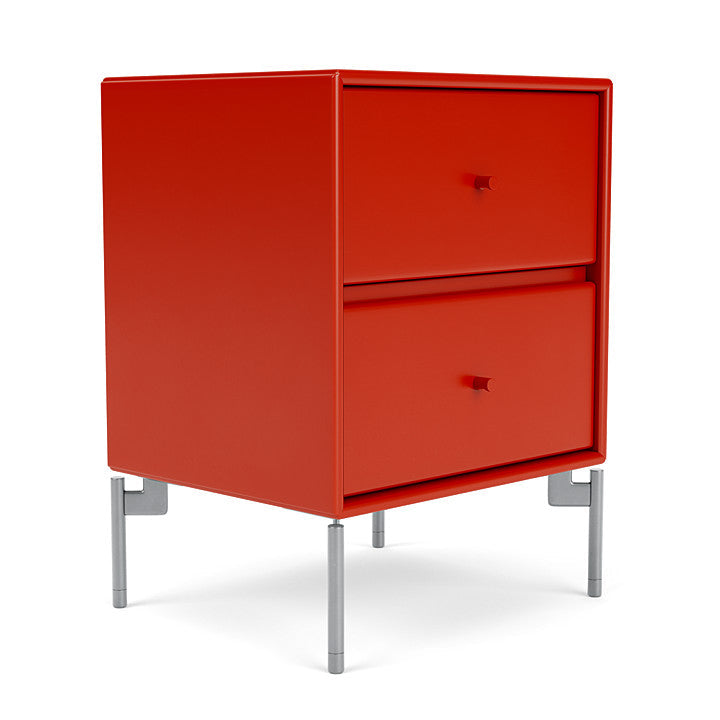 Montana Drift Drawer Module With Legs, Rosehip/Matt Chrome