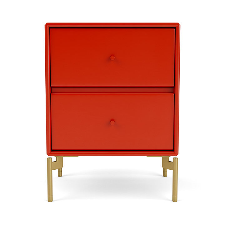 Montana Drift Drawer Module With Legs, Rosehip/Brass