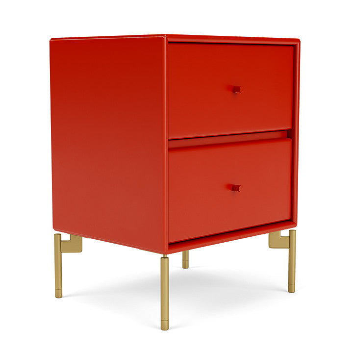 Montana Drift Drawer Module With Legs, Rosehip/Brass