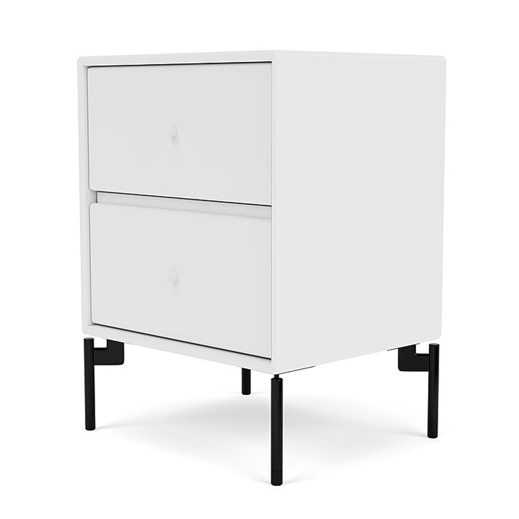 Montana Drift Drawer Module With Legs, Snow White/Black