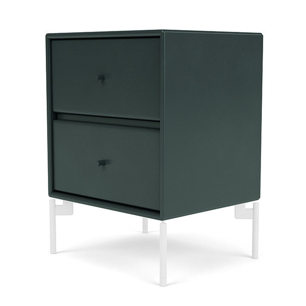 Montana Drift Drawer Module With Legs, Black Jade/Snow White