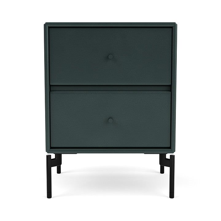 Montana Drift Drawer Module With Legs, Black Jade/Black