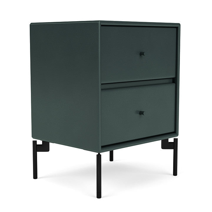 Montana Drift Drawer Module With Legs, Black Jade/Black