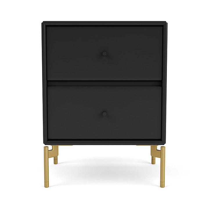 Montana Drift Drawer Module With Legs, Black/Brass