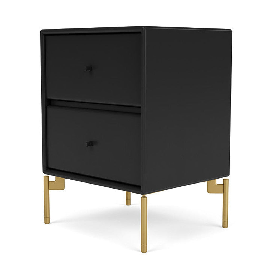 Montana Drift Drawer Module With Legs, Black/Brass