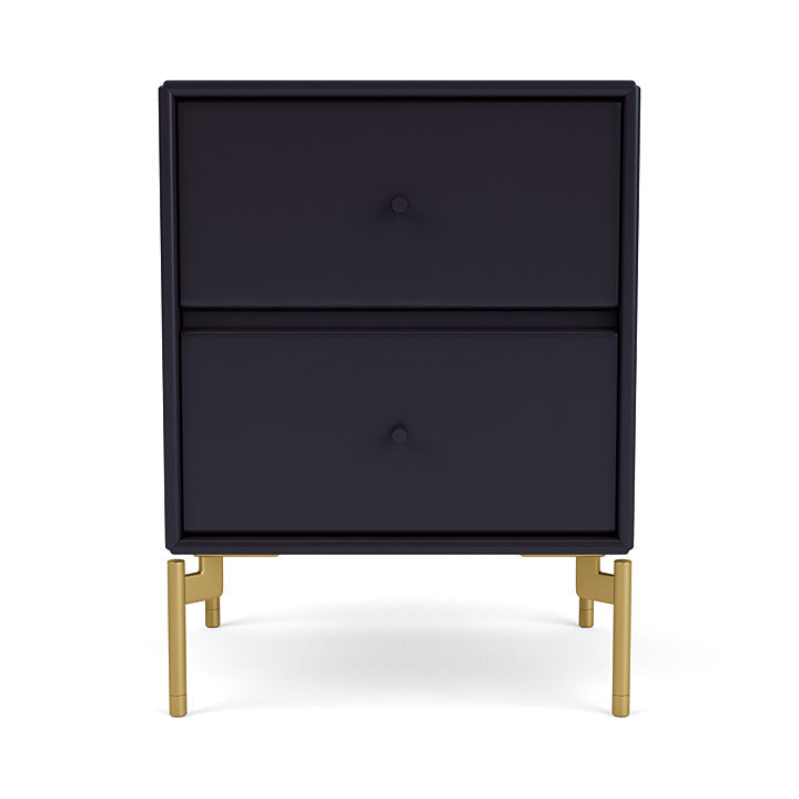 Montana Drift Drawer Module With Legs, Shadow/Brass