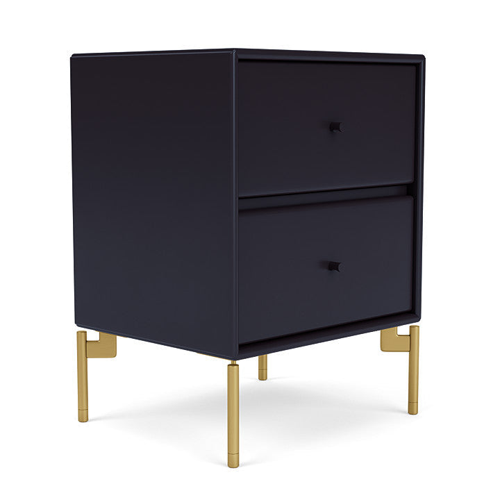 Montana Drift Drawer Module With Legs, Shadow/Brass