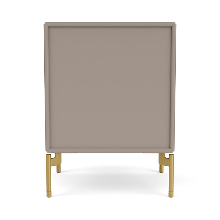 Montana Drift Drawer Module With Legs, Truffle/Brass