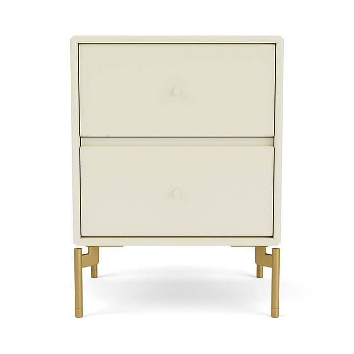 Montana Drift Drawer Module With Legs, Vanilla/Brass