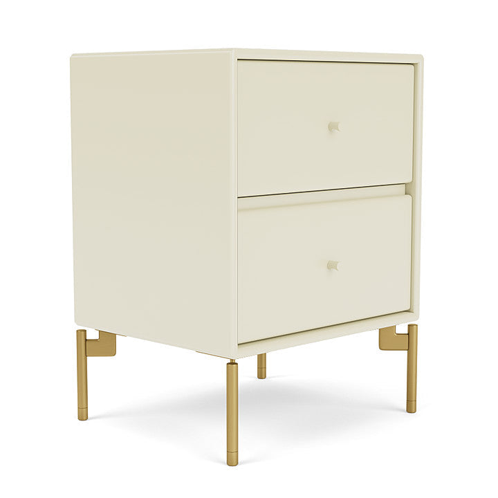 Montana Drift Drawer Module With Legs, Vanilla/Brass