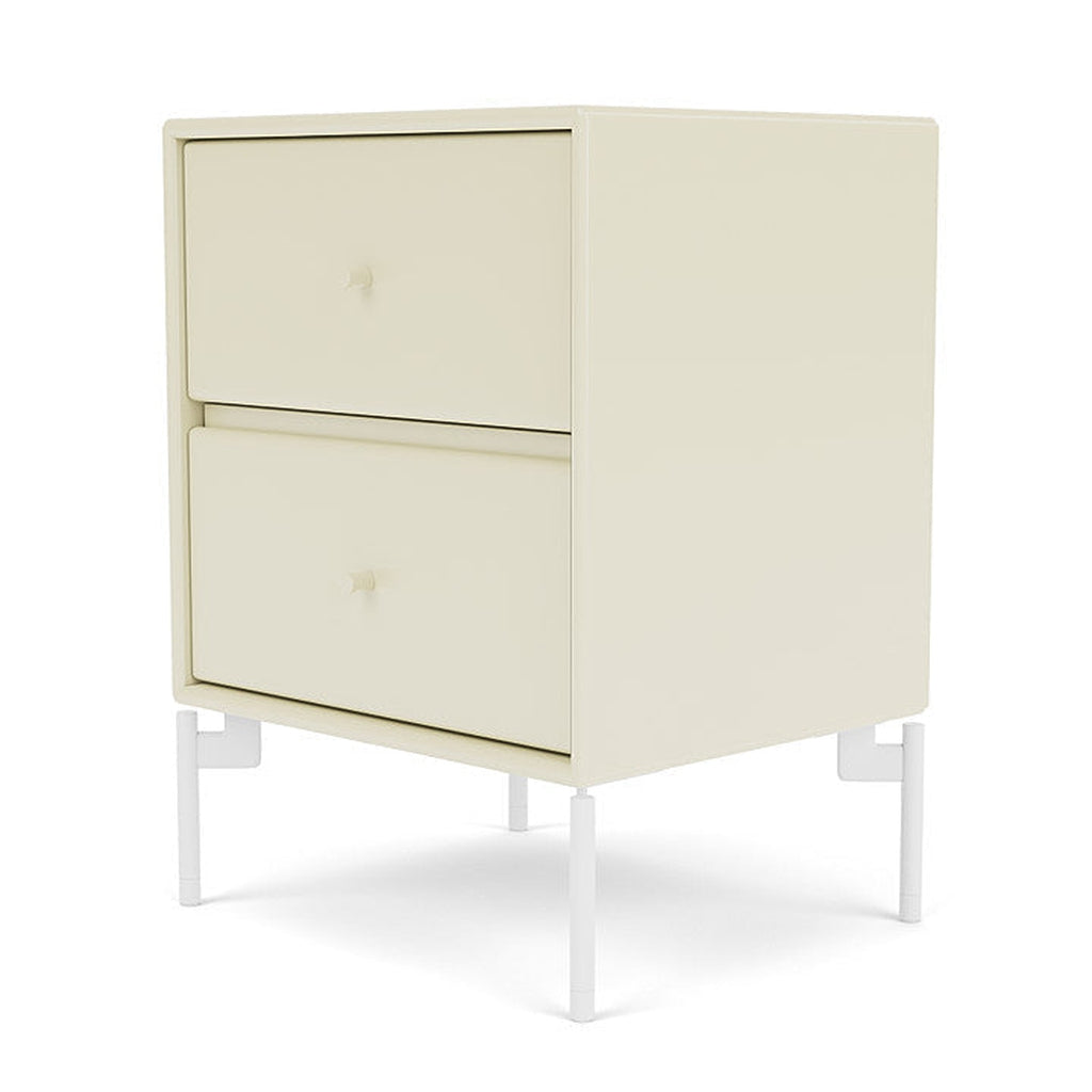 Montana Drift Drawer Module With Legs, Vanilla/Snow White