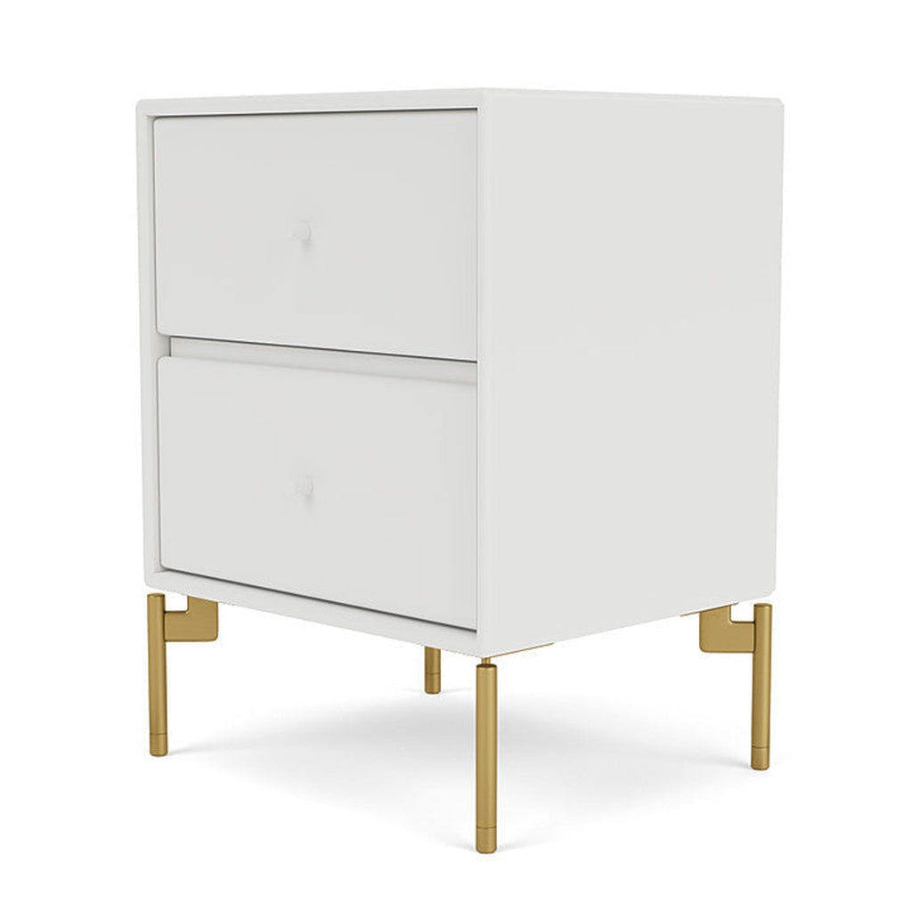 Montana Drift Drawer Module With Legs, White/Brass