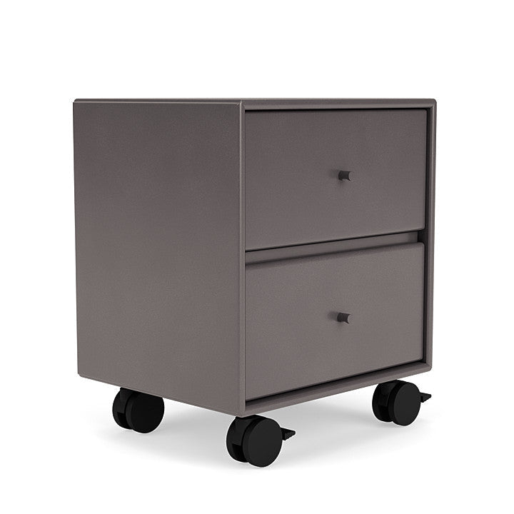 Montana Drift Drawer Module With Castors, Coffee Brown