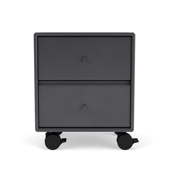 Montana Drift Drawer Module With Castors, Carbon Black