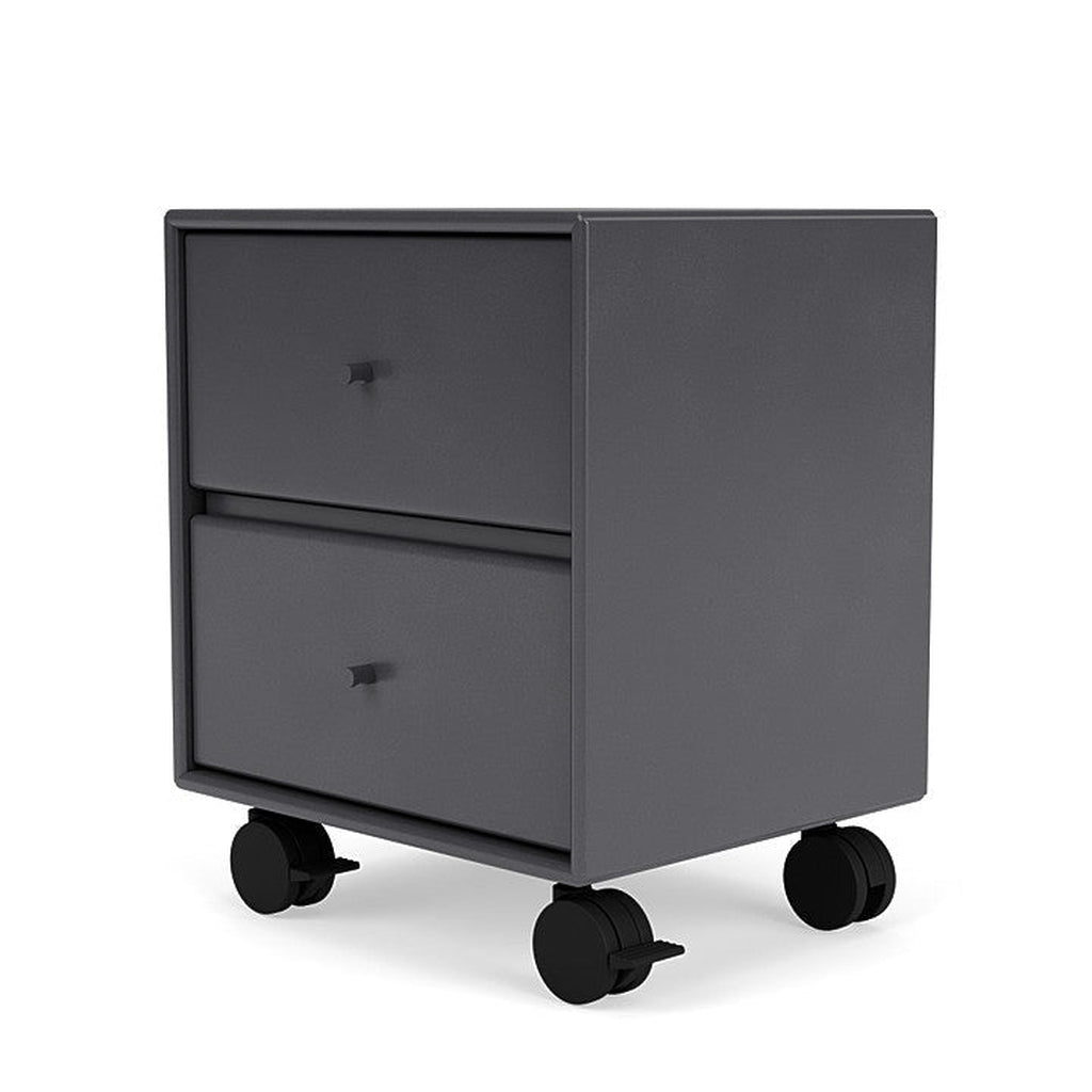 Montana Drift Drawer Module With Castors, Carbon Black