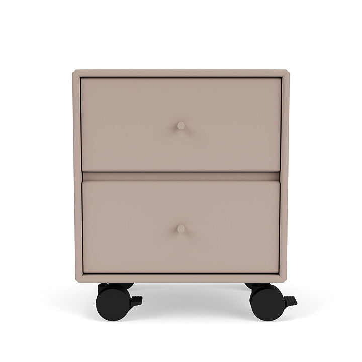 Montana Drift Drawer Module With Castors, Mushroom Brown