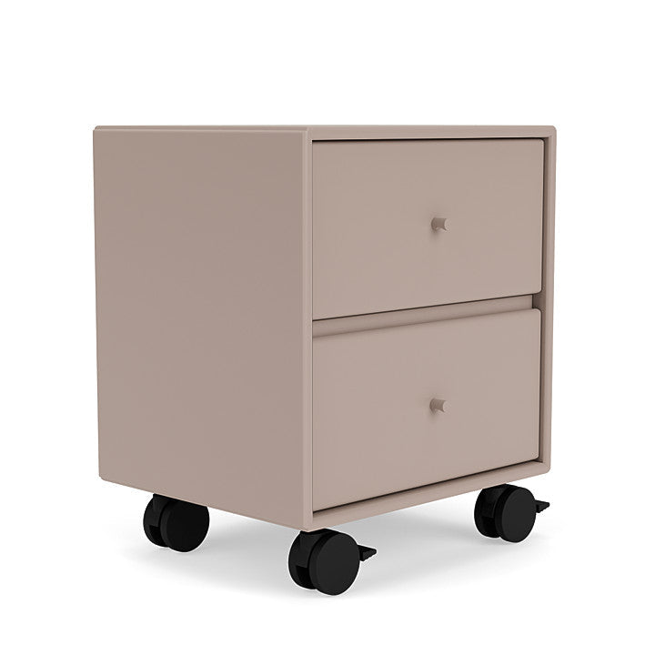 Montana Drift Drawer Module With Castors, Mushroom Brown