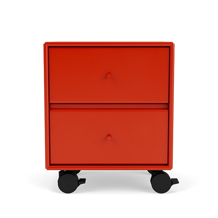 Montana Drift Drawer Module With Castors, Rosehip Red