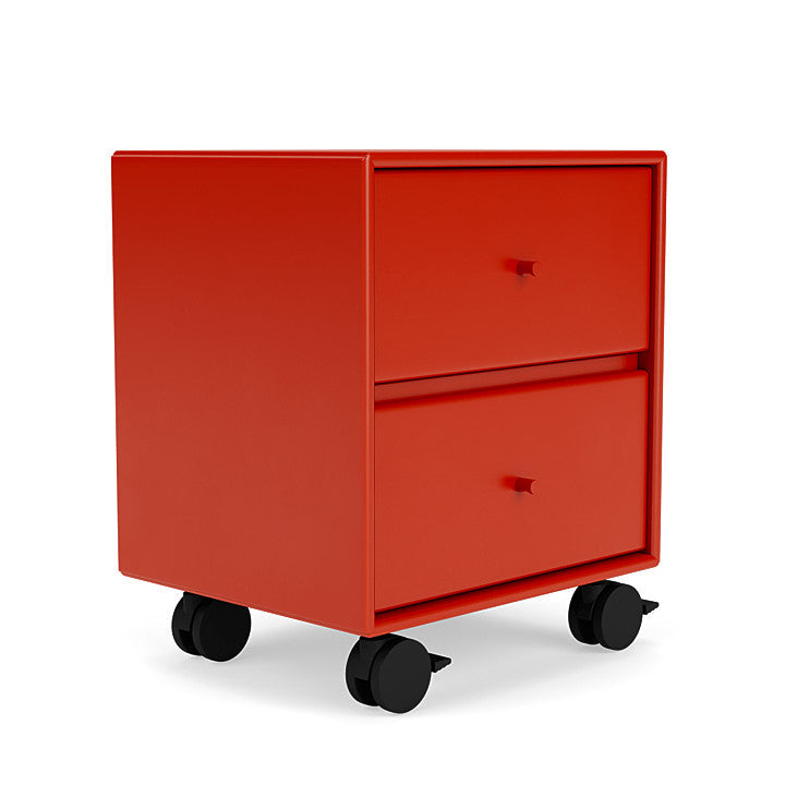 Montana Drift Drawer Module With Castors, Rosehip Red