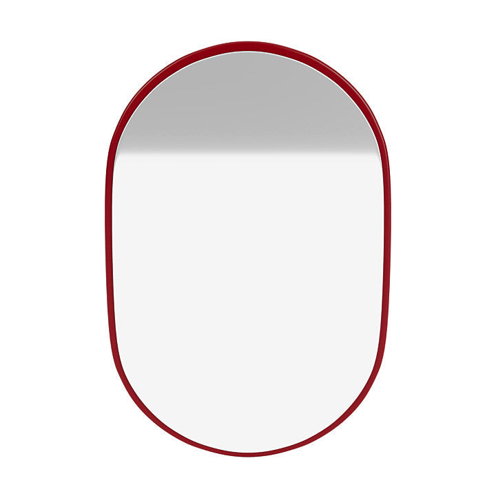 Montana Look Oval Mirror, Beetroot Red