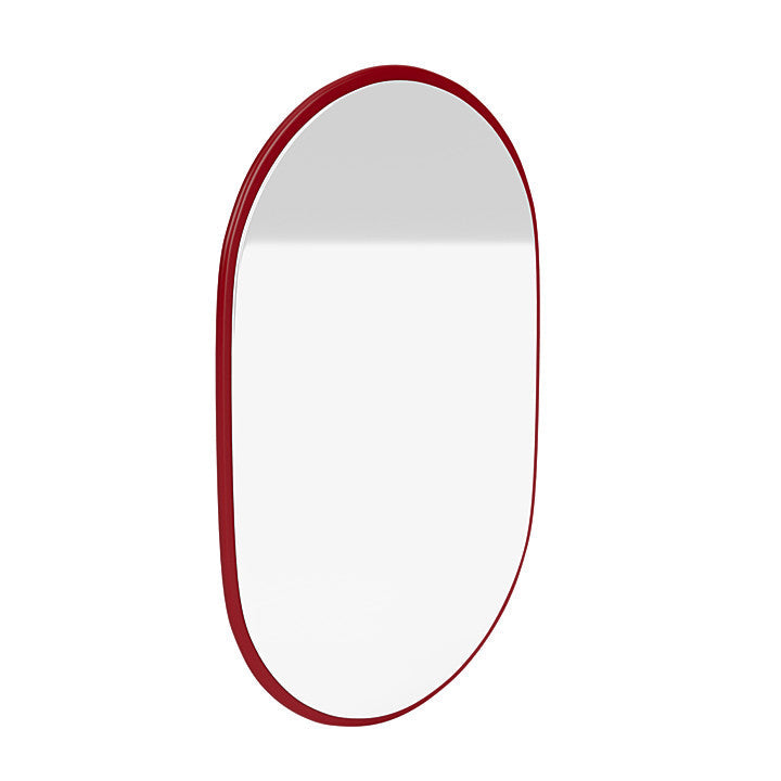 Montana Look Oval Mirror, Beetroot Red