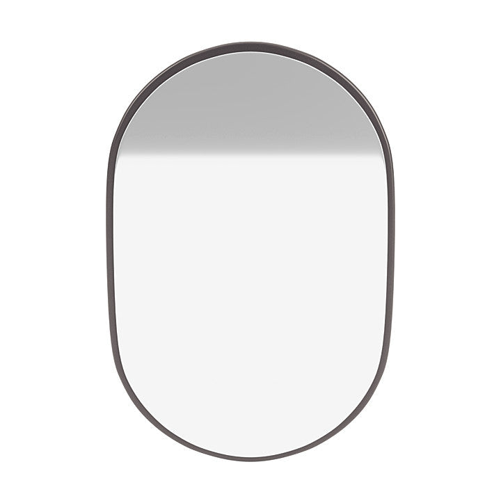 Montana Look Oval Mirror, Coffee Brown