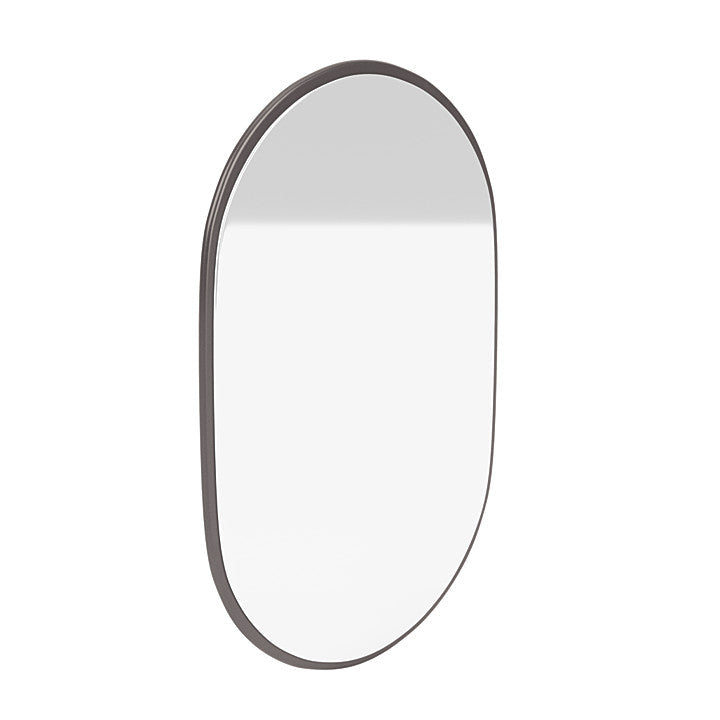 Montana Look Oval Mirror, Coffee Brown