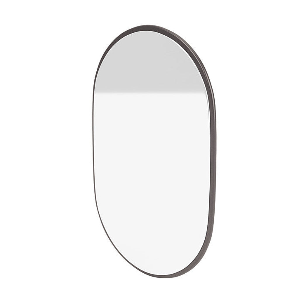 Montana Look Oval Mirror, Coffee Brown