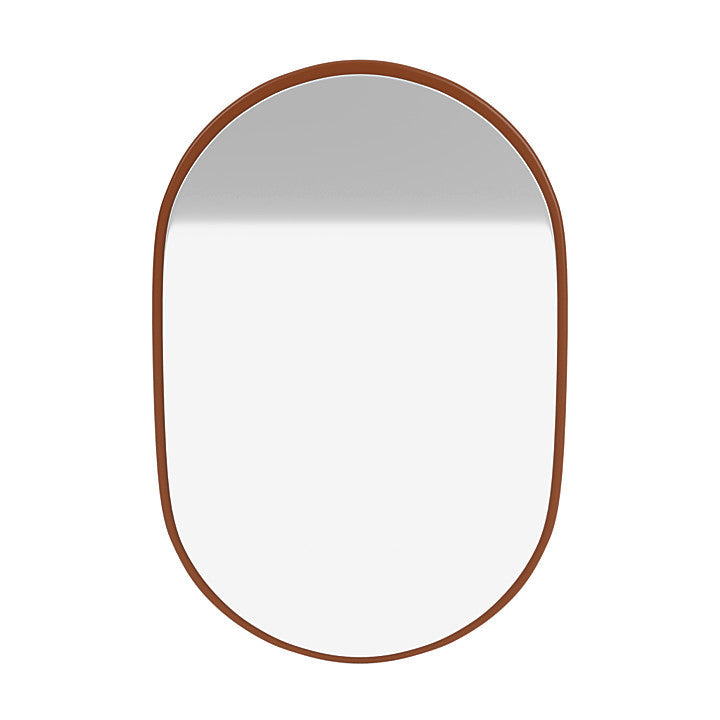 Montana Look Oval Mirror, Hazelnut Brown