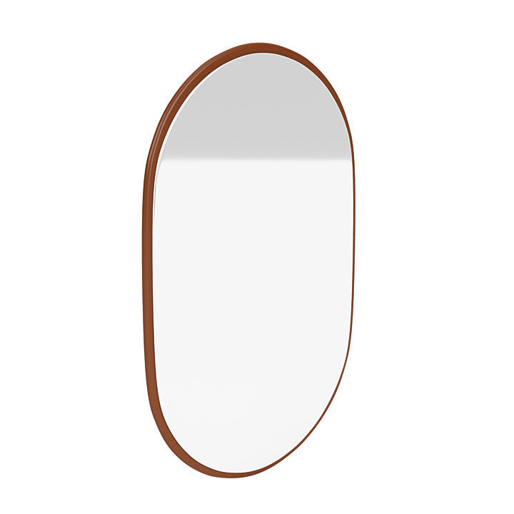 Montana Look Oval Mirror, Hazelnut Brown