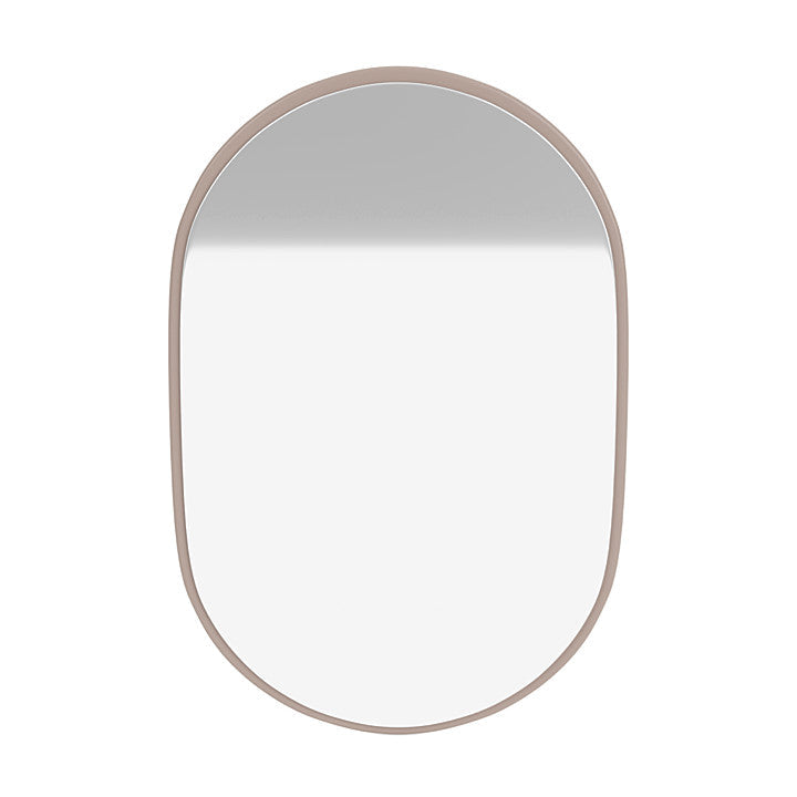 Montana Look Oval Mirror, Mushroom Brown