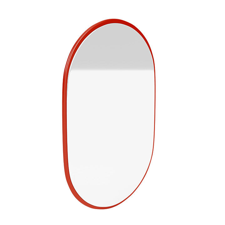 Montana Look Oval Mirror, Rosehip Red