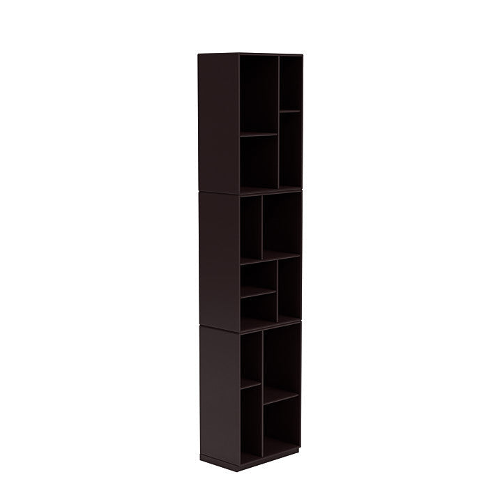 Montana Loom High Bookcase With 3 Cm Plinth, Balsamic Brown